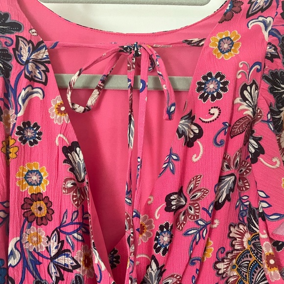 LOFT EXTRA SMALL PETITE BRIGHT PINK SUMMER DRESS SHORT NEVER WORN - Picture 15 of 16